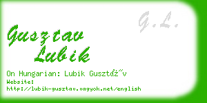 gusztav lubik business card